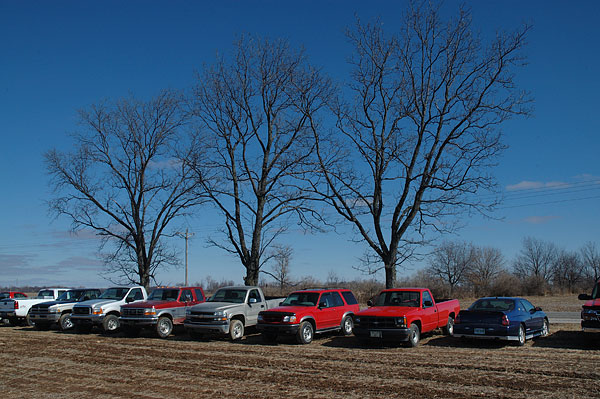 Parking for Pressel's farm auction, Laporte County 