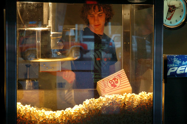 Getting popcorn, Pickwick Theatre, Syracuse