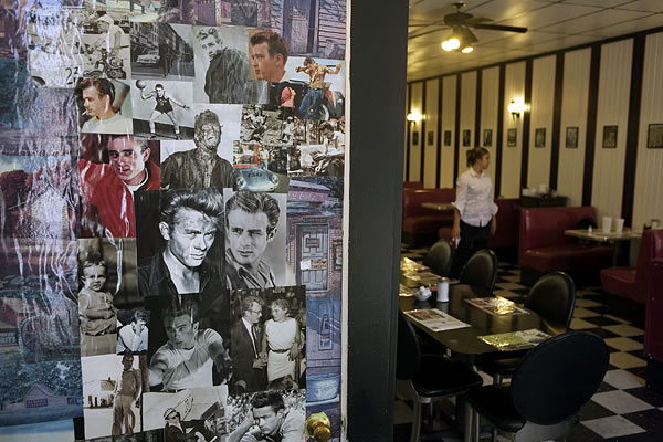 James Dean wall, Remember When... Cafe, Fairmont
