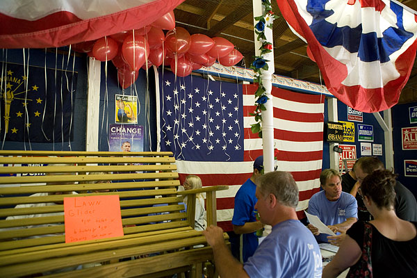 Democrats' booth, Starke County Fair, Hamlet